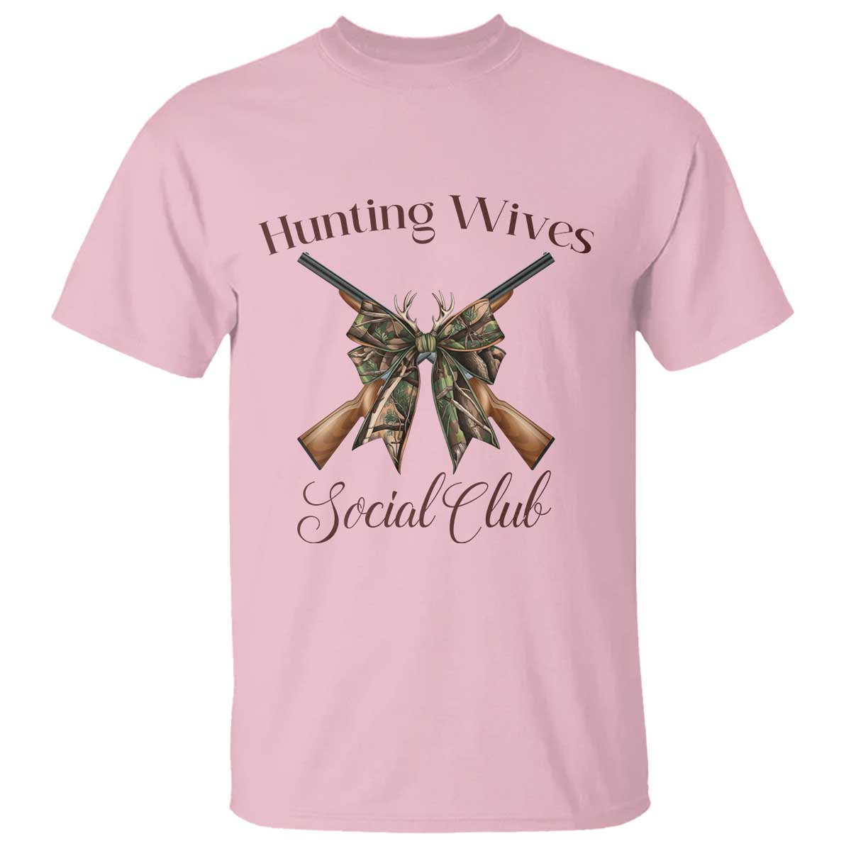 Funny Hunter Wife T Shirt Hunting Wives Social Club - Wonder Print Shop