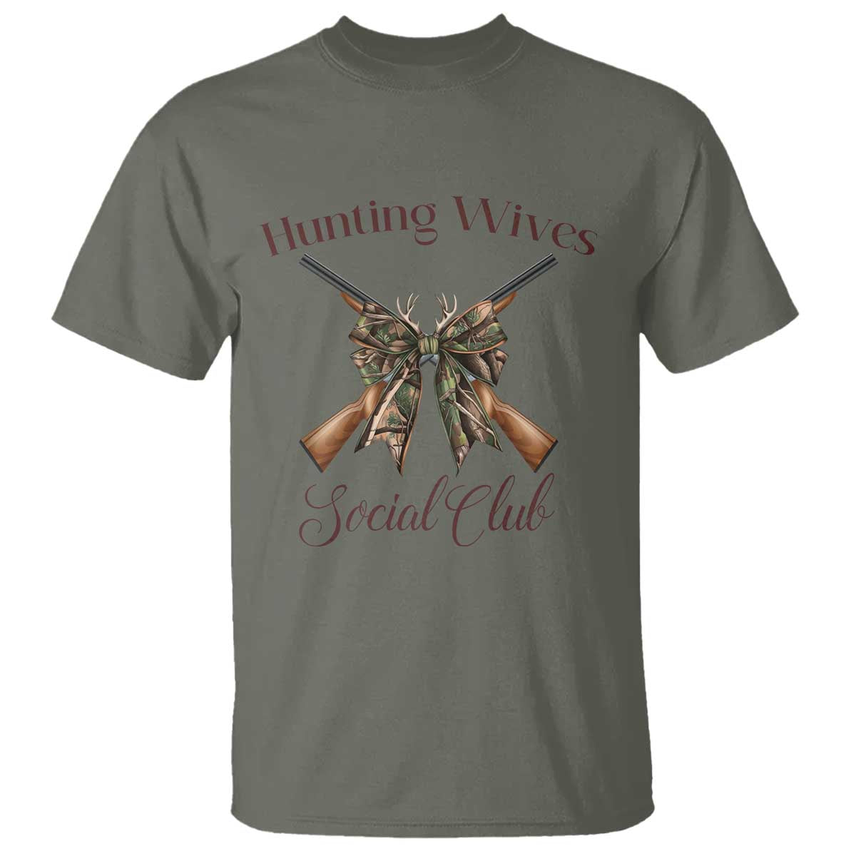 Funny Hunter Wife T Shirt Hunting Wives Social Club - Wonder Print Shop