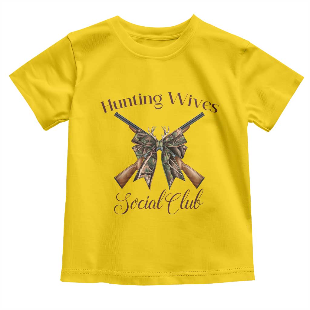 Funny Hunter Wife Toddler T Shirt Hunting Wives Social Club - Wonder Print Shop