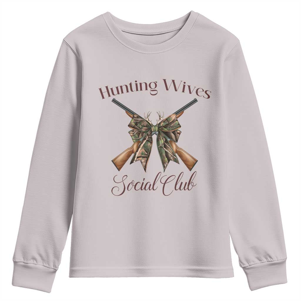 Funny Hunter Wife Youth Sweatshirt Hunting Wives Social Club - Wonder Print Shop