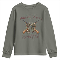 Funny Hunter Wife Youth Sweatshirt Hunting Wives Social Club - Wonder Print Shop