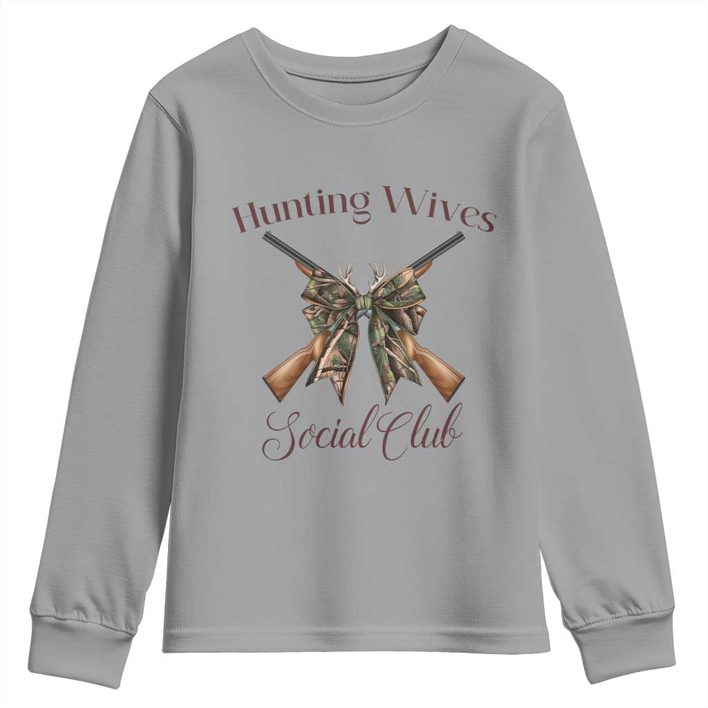 Funny Hunter Wife Youth Sweatshirt Hunting Wives Social Club - Wonder Print Shop