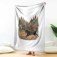 Funny Skeleton Riding Labrador Hunting Throw Blanket Gift For Hunter - Wonder Print Shop