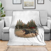 Funny Skeleton Riding Labrador Hunting Throw Blanket Gift For Hunter - Wonder Print Shop
