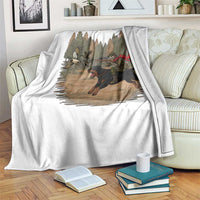 Funny Skeleton Riding Labrador Hunting Throw Blanket Gift For Hunter - Wonder Print Shop