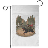 Funny Skeleton Riding Labrador Hunting Garden Flag Gift For Hunter - Wonder Print Shop