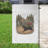 Funny Skeleton Riding Labrador Hunting Garden Flag Gift For Hunter - Wonder Print Shop