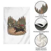 Funny Skeleton Riding Labrador Hunting Garden Flag Gift For Hunter - Wonder Print Shop