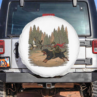 Funny Skeleton Riding Labrador Hunting Spare Tire Cover Gift For Hunter - Wonder Print Shop