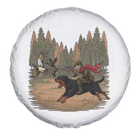 Funny Skeleton Riding Labrador Hunting Spare Tire Cover Gift For Hunter - Wonder Print Shop