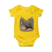 Funny Skeleton Riding Labrador Hunting Baby Onesie Gift For Hunter - Wonder Print Shop