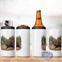 Funny Skeleton Riding Labrador Hunting 4 in 1 Can Cooler Tumbler Gift For Hunter