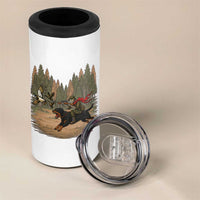 Funny Skeleton Riding Labrador Hunting 4 in 1 Can Cooler Tumbler Gift For Hunter