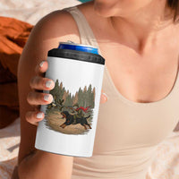 Funny Skeleton Riding Labrador Hunting 4 in 1 Can Cooler Tumbler Gift For Hunter