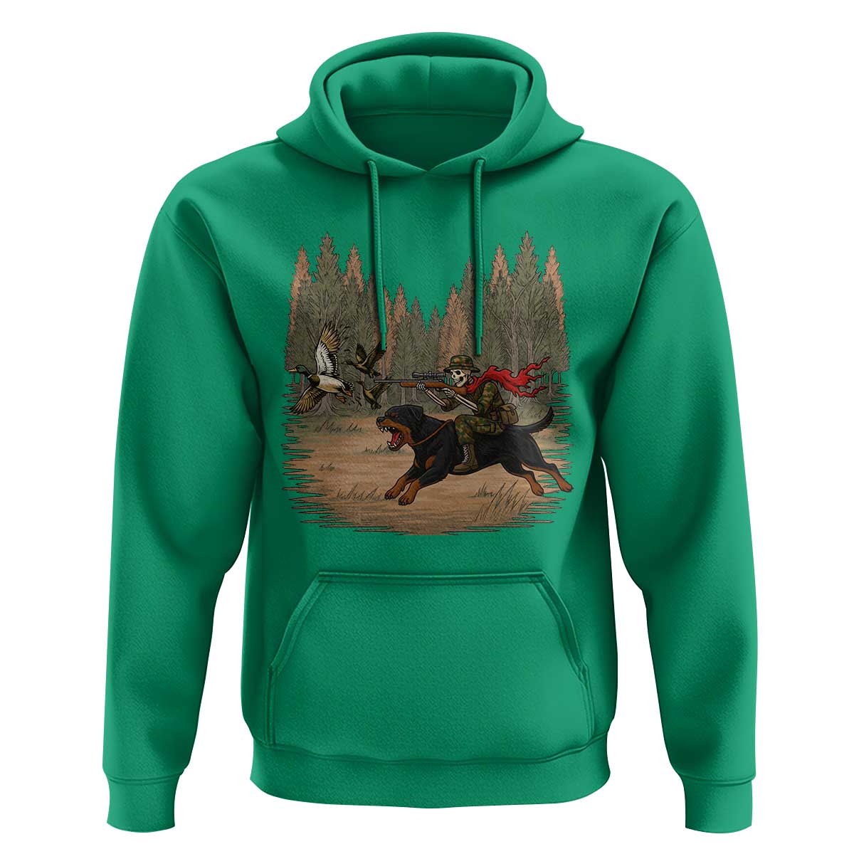 Funny Skeleton Riding Labrador Hunting Hoodie Gift For Hunter - Wonder Print Shop