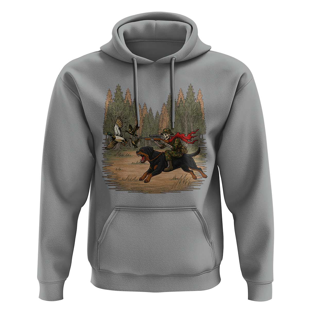 Funny Skeleton Riding Labrador Hunting Hoodie Gift For Hunter - Wonder Print Shop