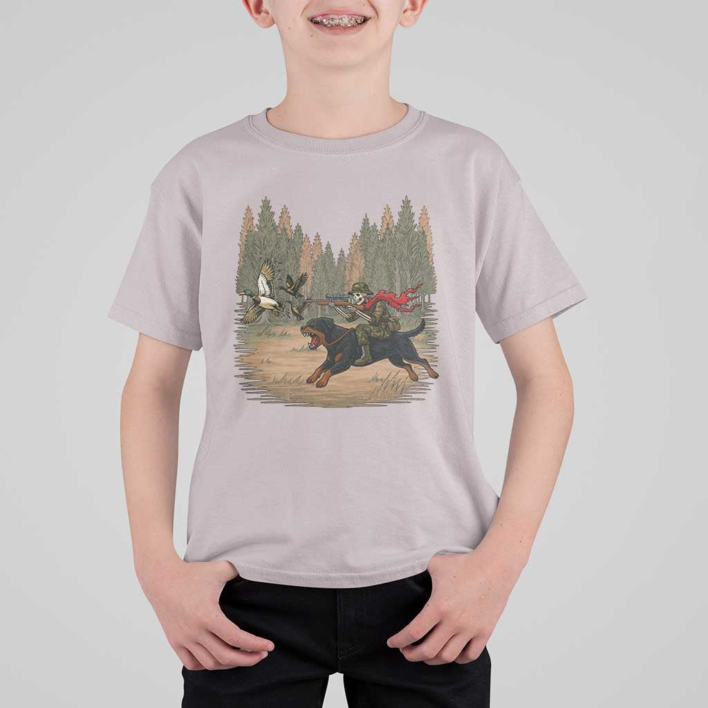 Funny Skeleton Riding Labrador Hunting T Shirt For Kid Gift For Hunter - Wonder Print Shop