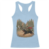 Funny Skeleton Riding Labrador Hunting Racerback Tank Top Gift For Hunter - Wonder Print Shop