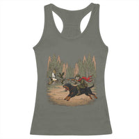 Funny Skeleton Riding Labrador Hunting Racerback Tank Top Gift For Hunter - Wonder Print Shop