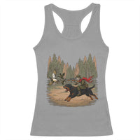 Funny Skeleton Riding Labrador Hunting Racerback Tank Top Gift For Hunter - Wonder Print Shop