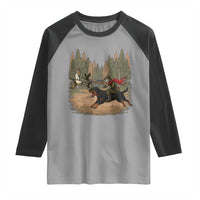 Funny Skeleton Riding Labrador Hunting Raglan Shirt Gift For Hunter - Wonder Print Shop
