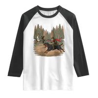 Funny Skeleton Riding Labrador Hunting Raglan Shirt Gift For Hunter - Wonder Print Shop
