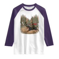 Funny Skeleton Riding Labrador Hunting Raglan Shirt Gift For Hunter - Wonder Print Shop