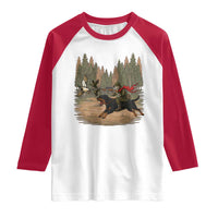 Funny Skeleton Riding Labrador Hunting Raglan Shirt Gift For Hunter - Wonder Print Shop