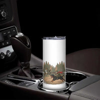 Funny Skeleton Riding Labrador Hunting Skinny Tumbler Gift For Hunter