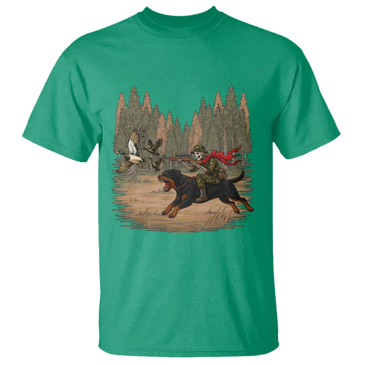 Funny Skeleton Riding Labrador Hunting T Shirt Gift For Hunter - Wonder Print Shop