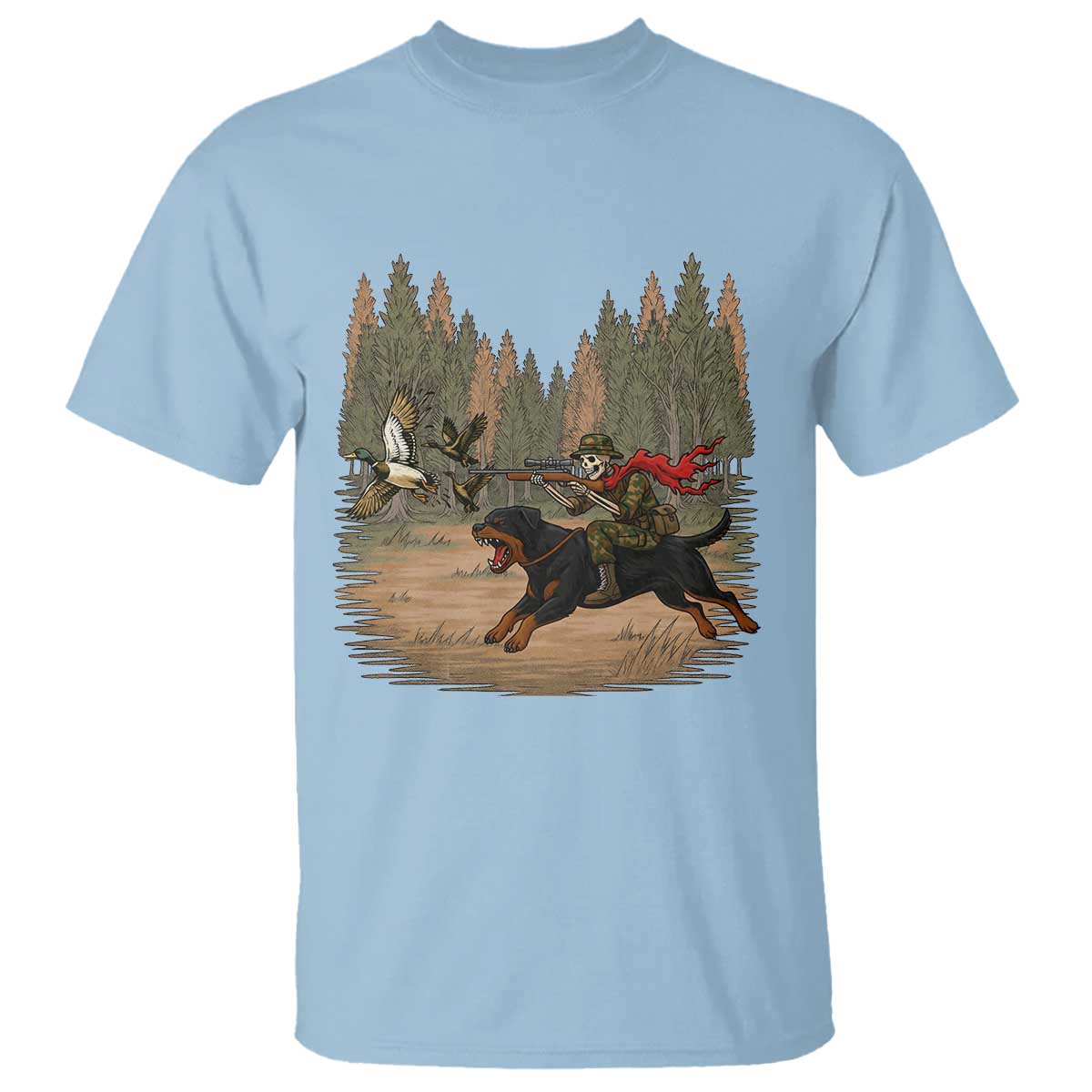 Funny Skeleton Riding Labrador Hunting T Shirt Gift For Hunter - Wonder Print Shop