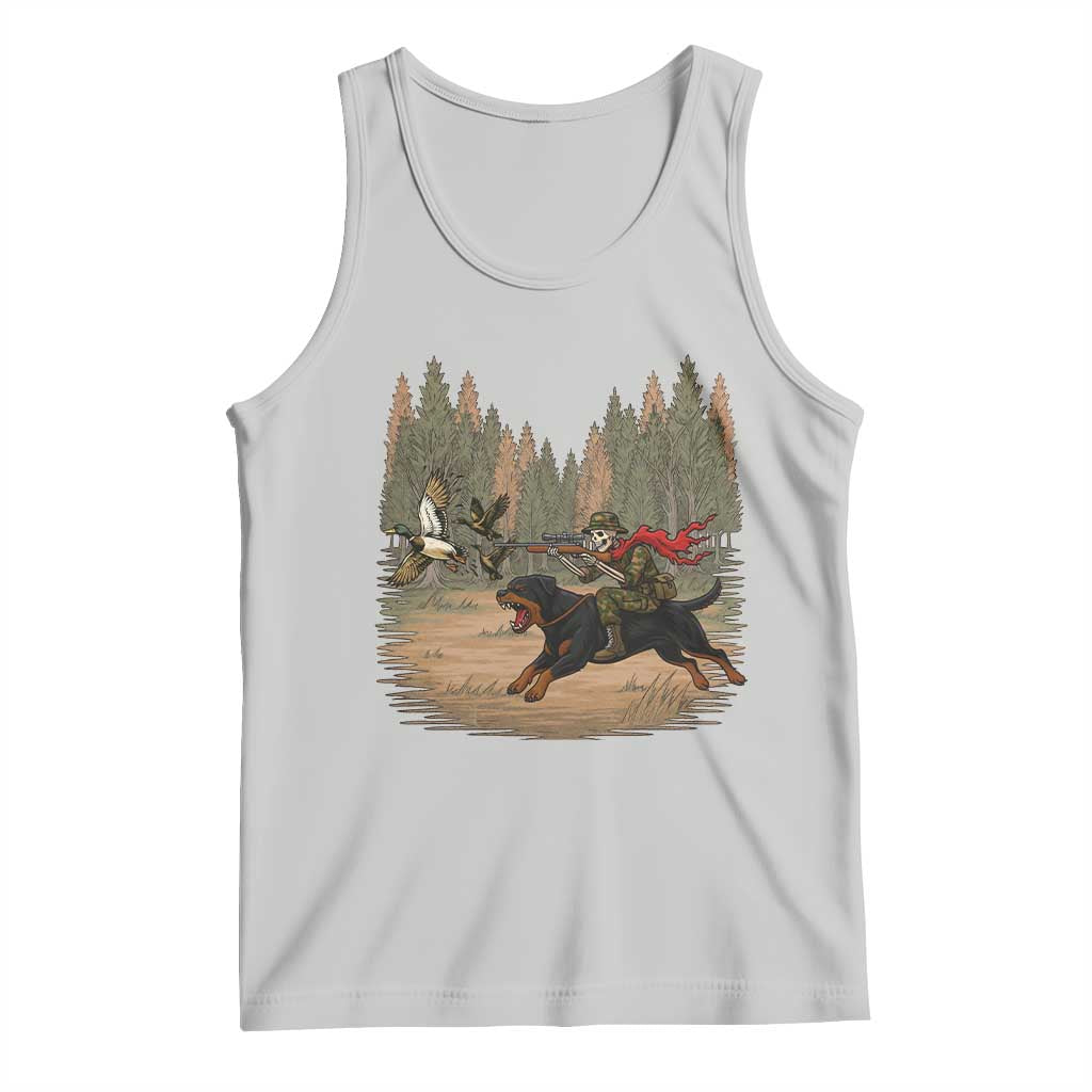 Funny Skeleton Riding Labrador Hunting Tank Top Gift For Hunter - Wonder Print Shop