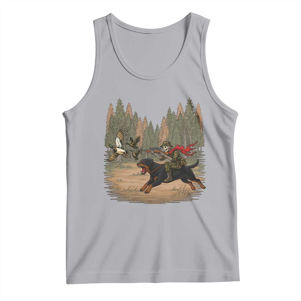 Funny Skeleton Riding Labrador Hunting Tank Top Gift For Hunter - Wonder Print Shop