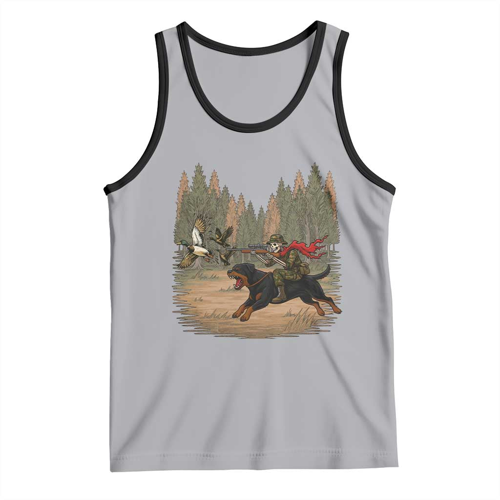 Funny Skeleton Riding Labrador Hunting Tank Top Gift For Hunter - Wonder Print Shop