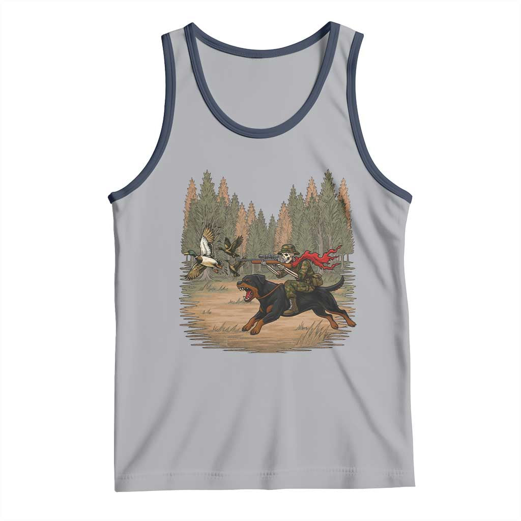 Funny Skeleton Riding Labrador Hunting Tank Top Gift For Hunter - Wonder Print Shop
