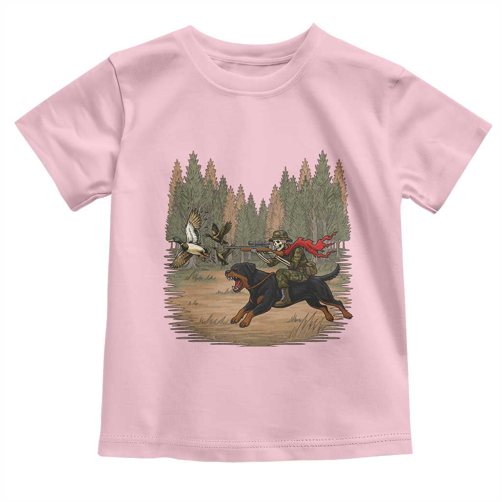 Funny Skeleton Riding Labrador Hunting Toddler T Shirt Gift For Hunter - Wonder Print Shop
