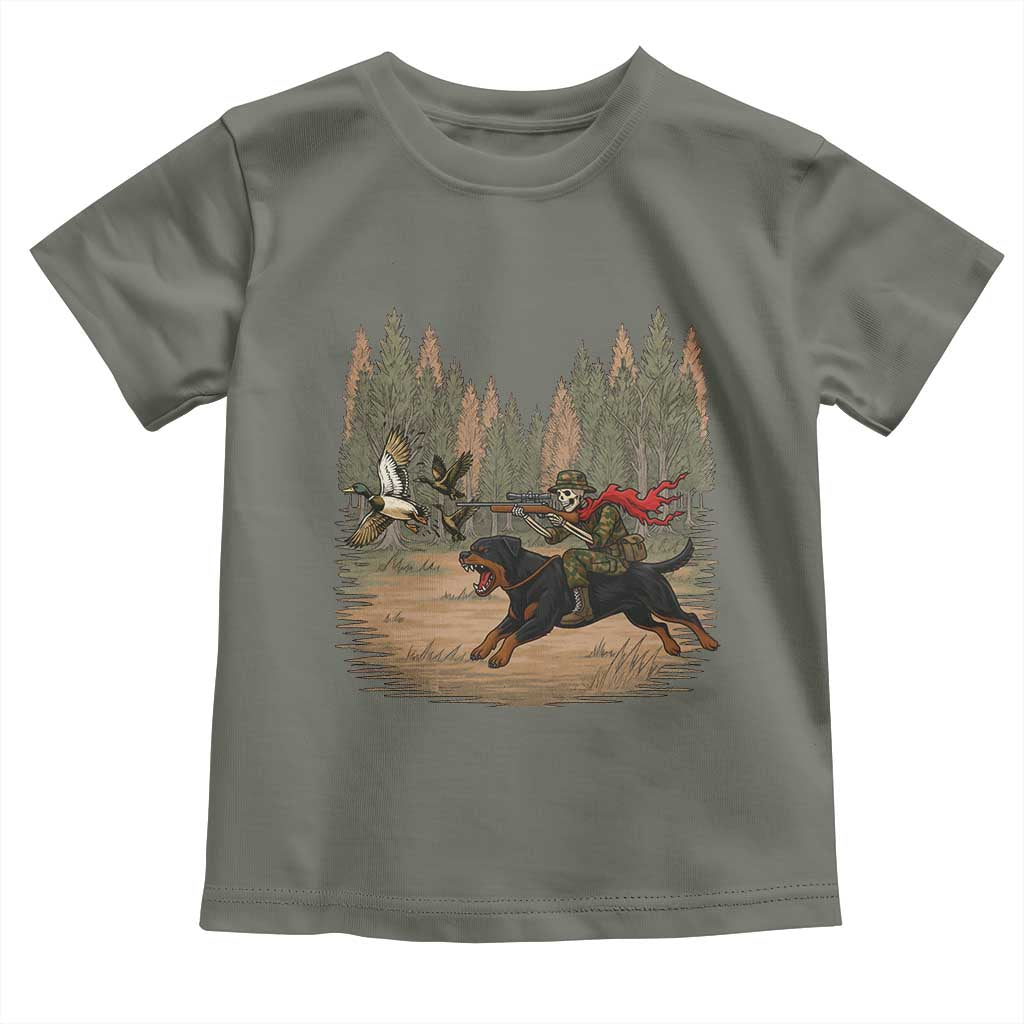 Funny Skeleton Riding Labrador Hunting Toddler T Shirt Gift For Hunter - Wonder Print Shop