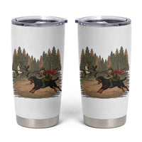 Funny Skeleton Riding Labrador Hunting Tumbler Cup Gift For Hunter