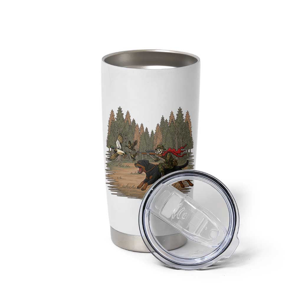 Funny Skeleton Riding Labrador Hunting Tumbler Cup Gift For Hunter