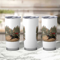 Funny Skeleton Riding Labrador Hunting Tumbler Cup Gift For Hunter