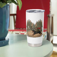 Funny Skeleton Riding Labrador Hunting Tumbler Cup Gift For Hunter