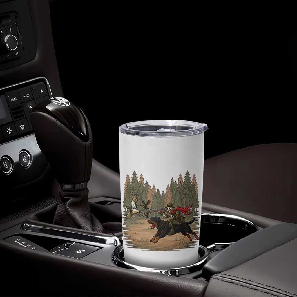 Funny Skeleton Riding Labrador Hunting Tumbler Cup Gift For Hunter