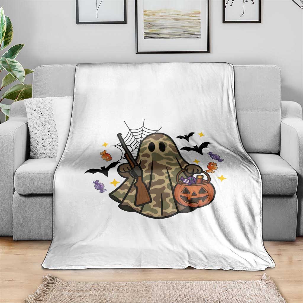Funny Camo Hunter Halloween Ghost Costume Throw Blanket - Wonder Print Shop