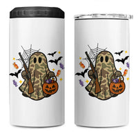 Funny Camo Hunter Halloween Ghost Costume 4 in 1 Can Cooler Tumbler