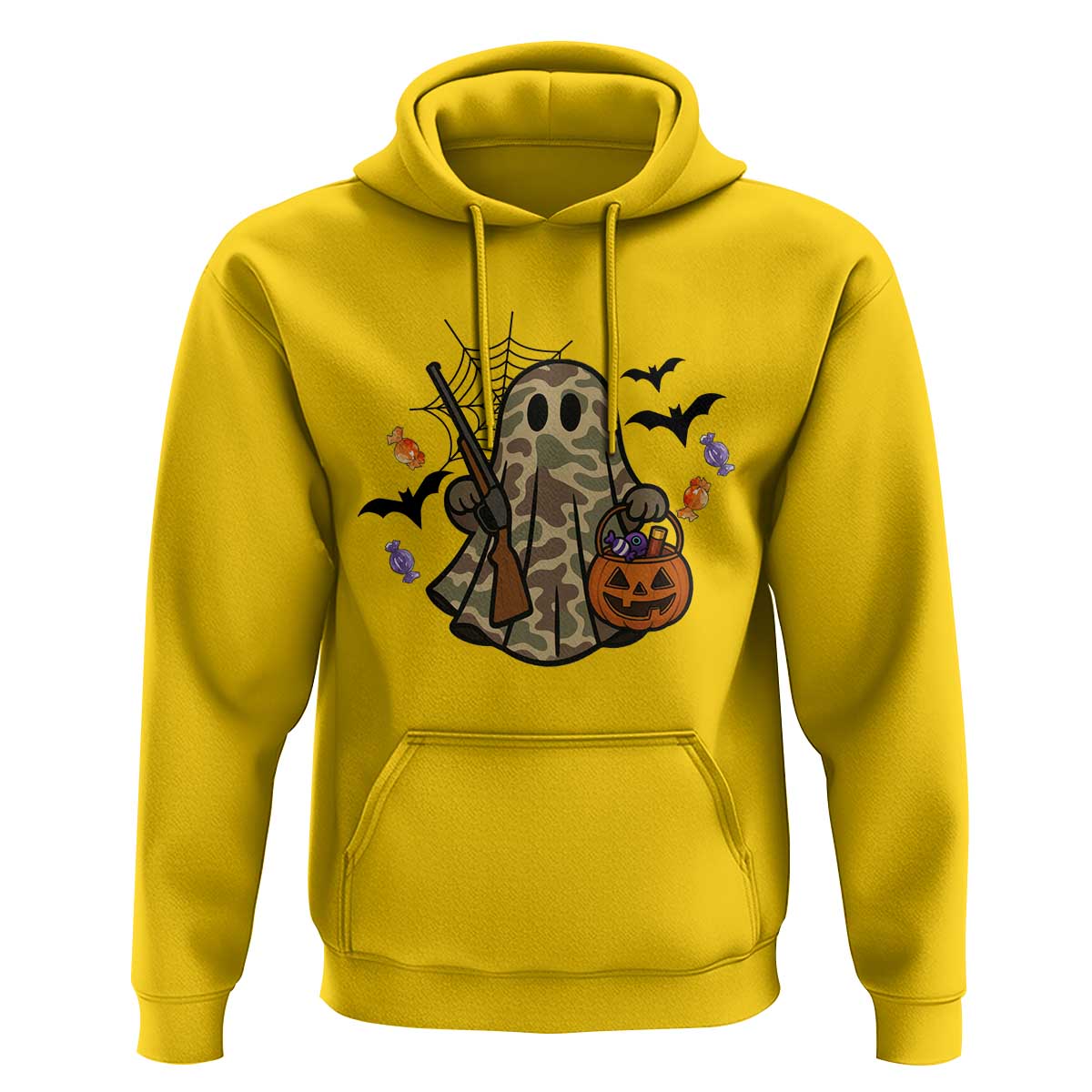 Funny Camo Hunter Halloween Ghost Costume Hoodie - Wonder Print Shop
