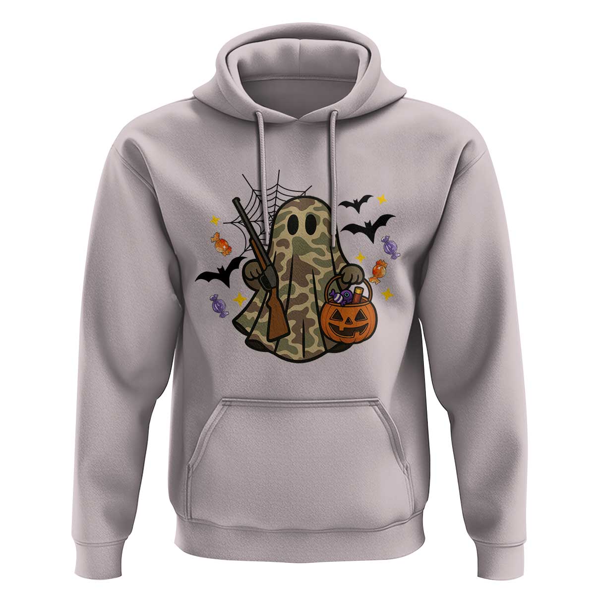 Funny Camo Hunter Halloween Ghost Costume Hoodie - Wonder Print Shop
