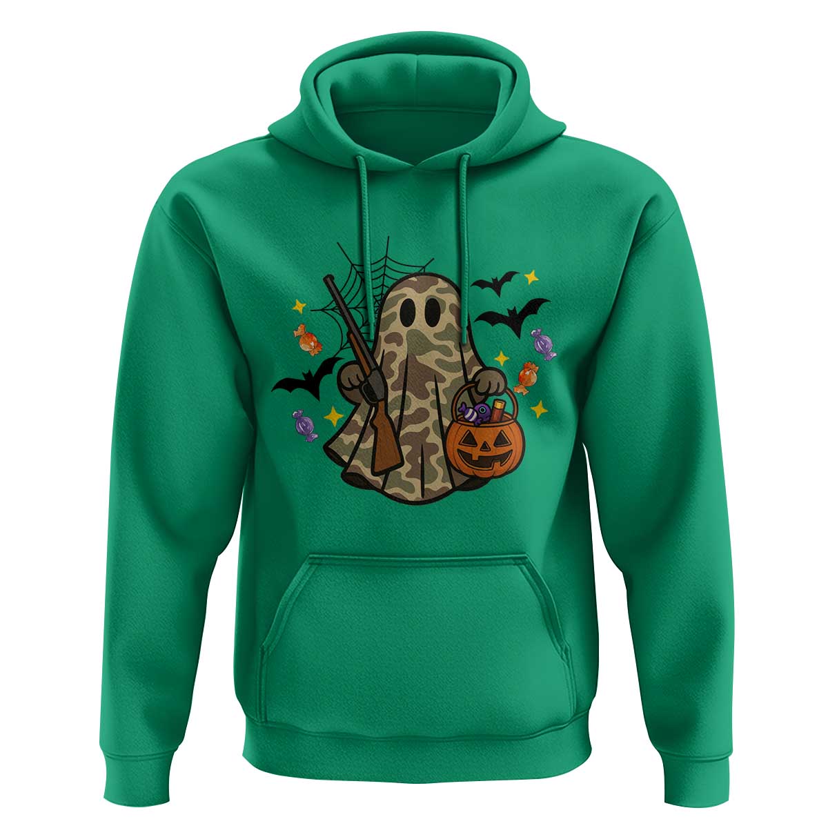Funny Camo Hunter Halloween Ghost Costume Hoodie - Wonder Print Shop