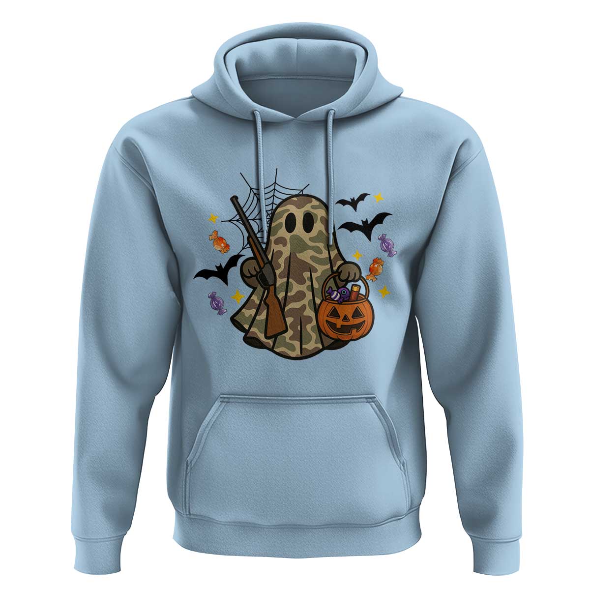 Funny Camo Hunter Halloween Ghost Costume Hoodie - Wonder Print Shop