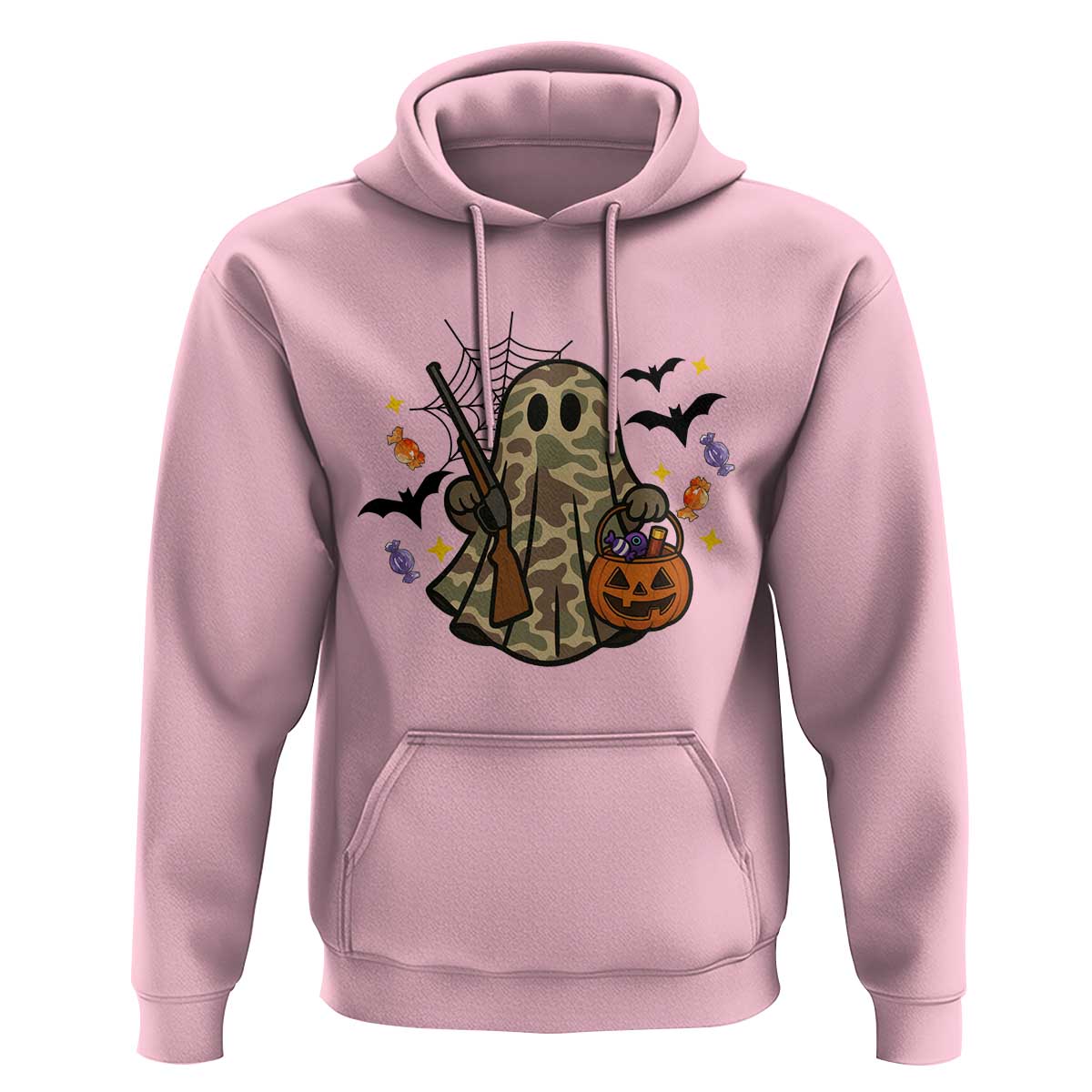 Funny Camo Hunter Halloween Ghost Costume Hoodie - Wonder Print Shop