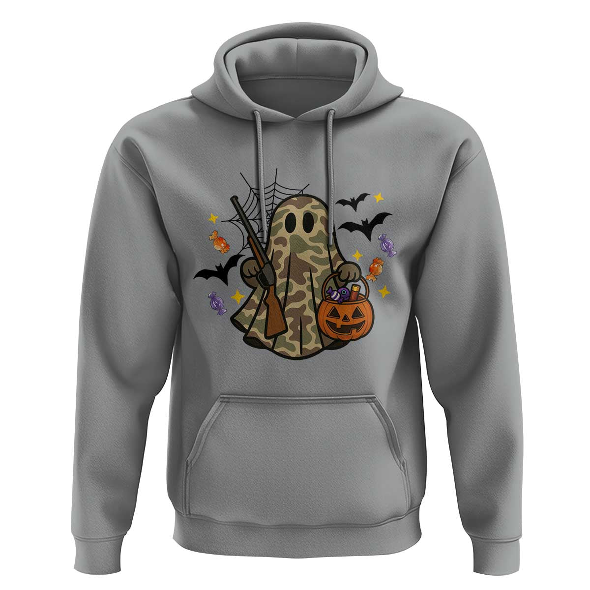 Funny Camo Hunter Halloween Ghost Costume Hoodie - Wonder Print Shop